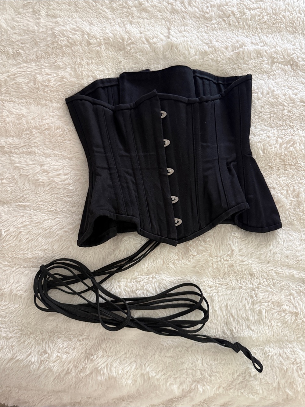 Black Underbust Waist Cincher Corset